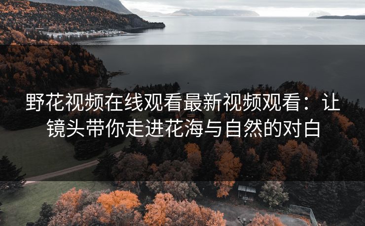 野花视频在线观看最新视频观看：让镜头带你走进花海与自然的对白