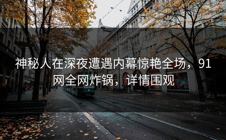 神秘人在深夜遭遇内幕惊艳全场，91网全网炸锅，详情围观